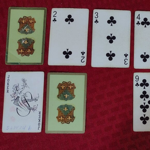 Vintage Stancraft Coat of Arms Playing Cards and Plastic Glitter Case - Picture 5 of 16